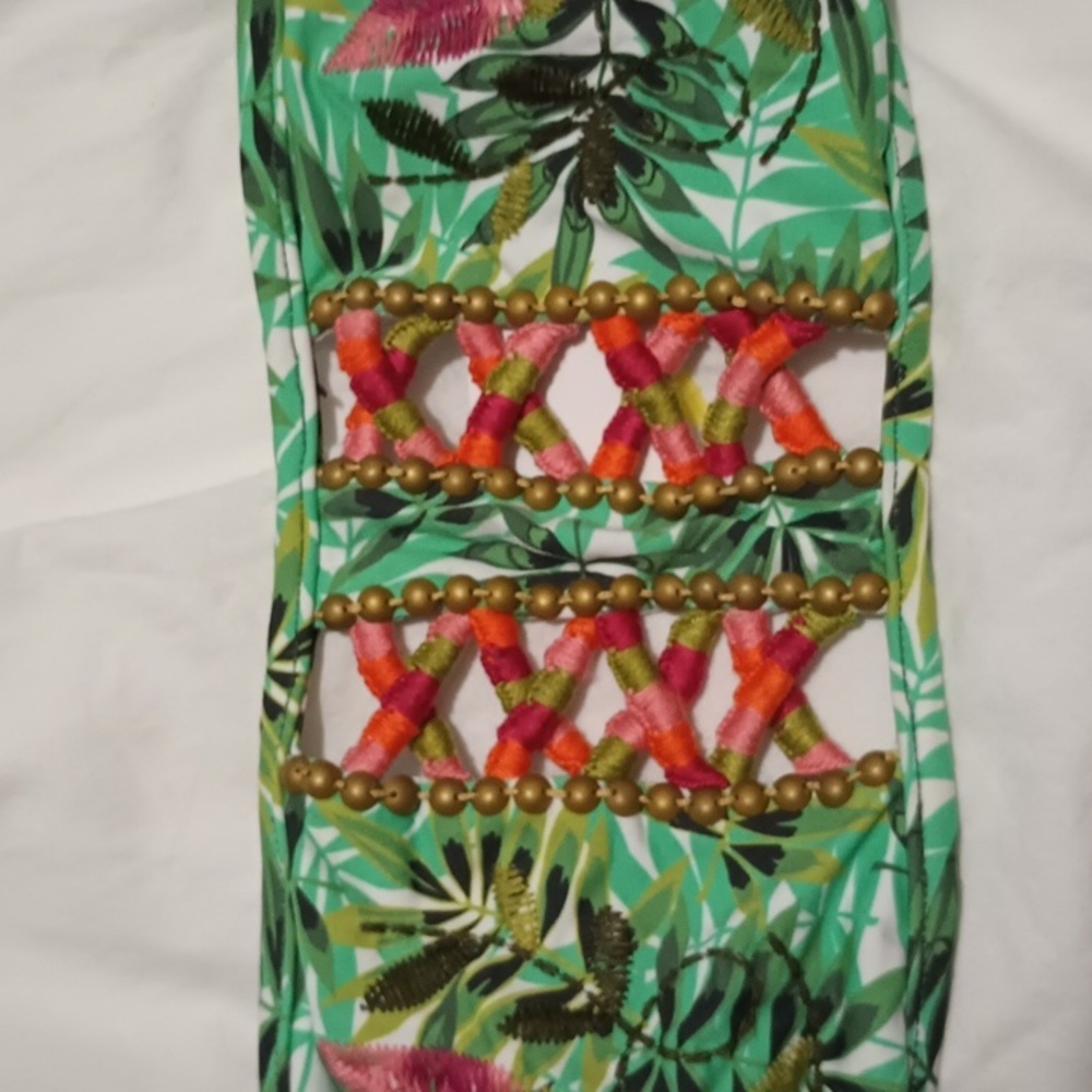 OneDadeMar 2 Piece Bikini XS Gandul Bandeau Top Embroidery and Embellishments - Picture 8 of 14